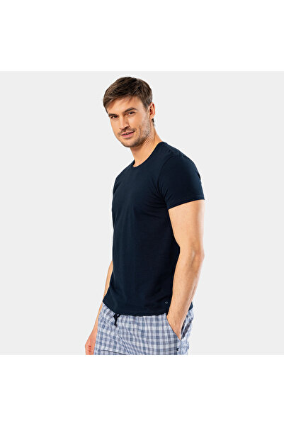 Cacharel Ανδρικό μπλουζάκι Lycra με λαιμόκοψη 1331/Μπλε ναυτικό