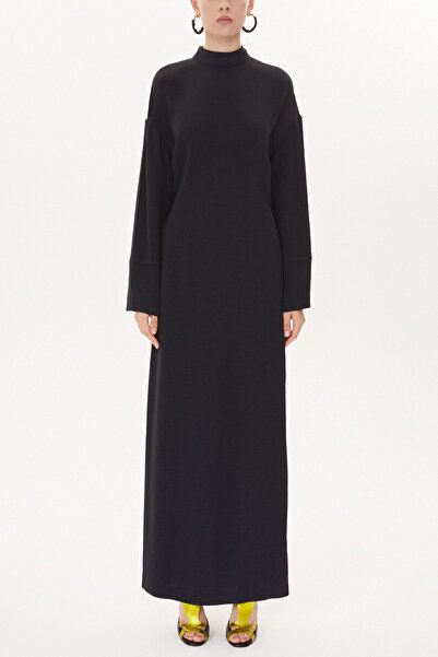 SOCIETA Siyah Fermuar detaylı elbise 93482