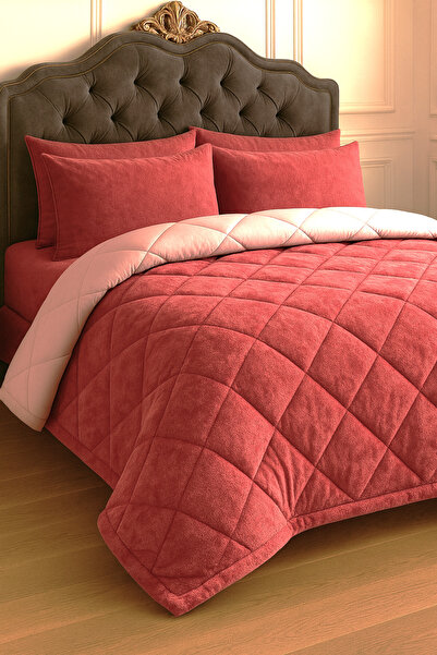 LUNGA VİTA Welsoft Double-Sided Quilt, Cotton Satin on the Inside, Soft on the Outside, Welsoft Double Size
