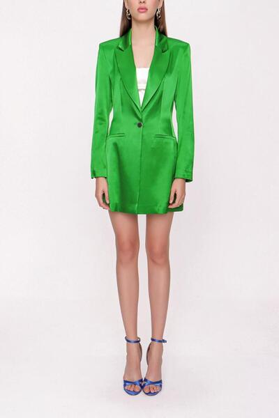 SOCIETA Yeşil Dar kesim blazer ceket 61153
