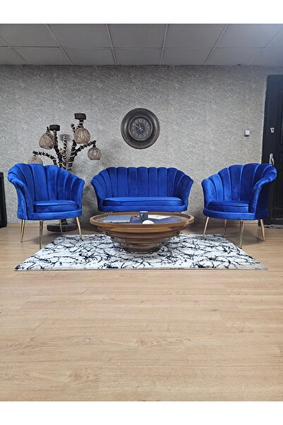 ZAFİR İstiridye Takım Gold Kaplama Sivriltme Ayak Çay Seti Koltuk Takımı