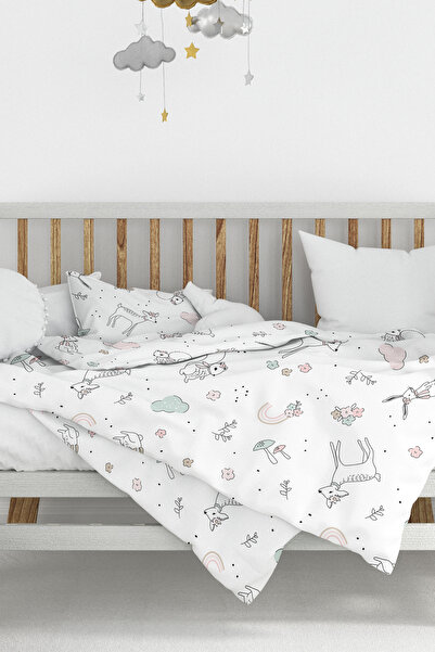 Wheeppo طقم غطاء لحاف رانفورس مصنوع من القطن بنسبة 100% بدون ملاءات