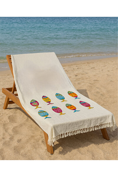 vita %100 Organik Müslin Peştemal Plaj Havlusu