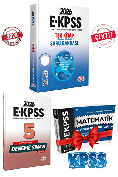 Editör Yayınevi 2026 Editör E KPSS GYGK Soru Bankası+Editör EKPSS Deneme+Hediye