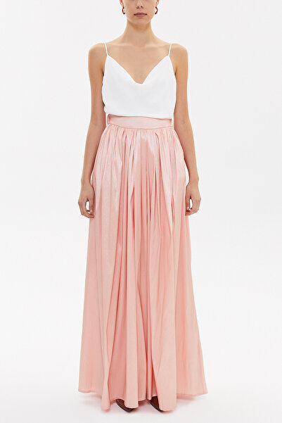 SOCIETA Somon Lastikli ve büzgülü uzun etek 81072