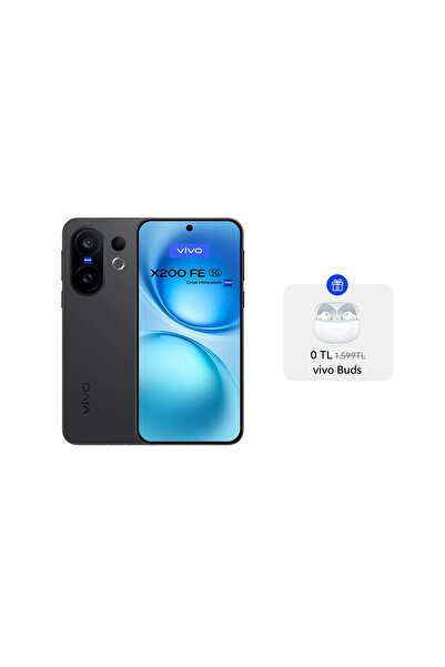 vivo X200 FE Volkanik Siyah 12GB 256 GB Siyah Uyumlu Android Cep Telefonu