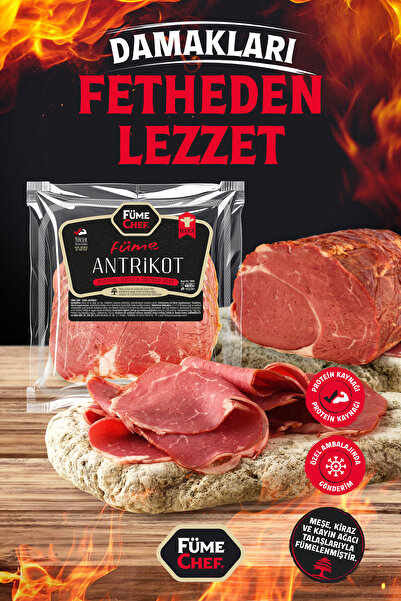 FümeChef Dilimlenmiş Antrikot Füme Et 100 gr Tütsülenmiş Yoğun Lezzet Soğuk Tüketime Uygun
