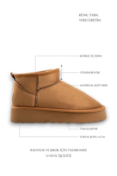 W MAX WM İçi Kürklü Kısa Kadın Bot - Bootie