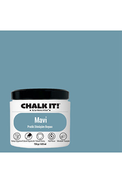 Işın Mumcu Artisan Chalk It Kendinden Vernikli Boya | Mavi