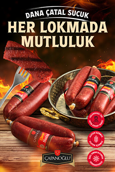 Çapanoğlu Fermente Dana Çatal Sucuk 1500 Gr Klasik Yoğun Lezzet Yöresel Sofralık