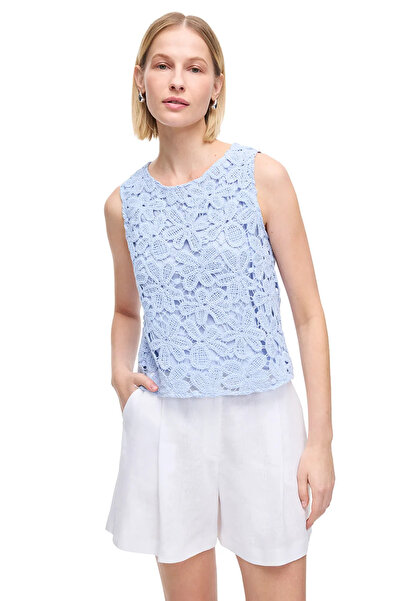 Perspective Bluză cu decolteu în formă de bicicletă Primos Baby Blue