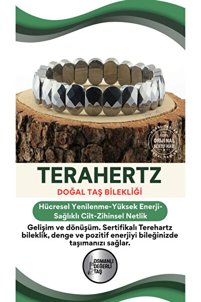 OSMANLI DEĞERLİ TAŞ Sertifikalı Terehartz Doğal Taş Roleks Bileklik-b800