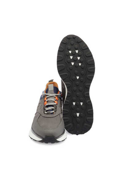 Tergan Gri Hakiki Deri Erkek Sneaker - E24I1AY56801-B43