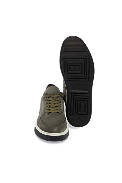 Tergan Haki Hakiki Nubuk Deri Erkek Sneaker - E24S1AY57046-G98