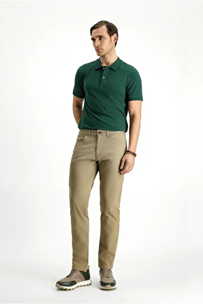 Kiğılı Slim Fit Slim Fit Lycra Patterned Canvas / Chino Trousers