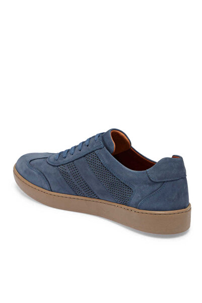 Tergan Mavi Hakiki Nubuk Deri Erkek Sneaker - E24I1AY56862-F58