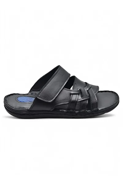 ISPARTALILAR Gel Sole 057 FULL ORTHOPEDIC Ежедневни мъжки чехли от естествена кожа Естествена кожа отвътре и отвън
