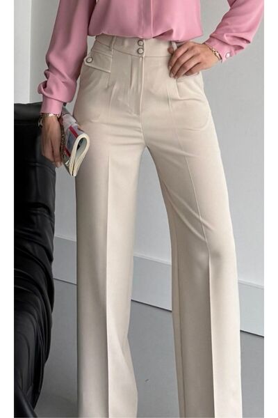 VUNTAL Çift Düğmeli Şık Pantolon