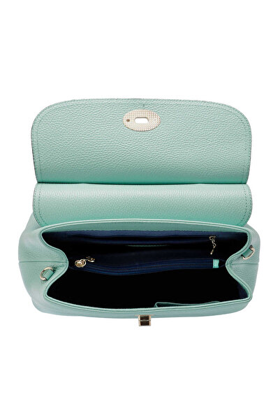 Tergan Mavi Hakiki Deri Kadın El Çantası - S25Y1BC79121-T9D