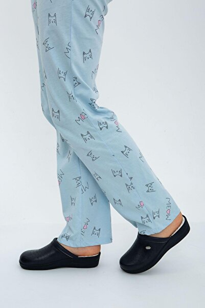 Moda Devrin نعل داخلي تشريحي باللون الأزرق الداكن من Sabo Doctor Cook Hospital Kitchen Slippers