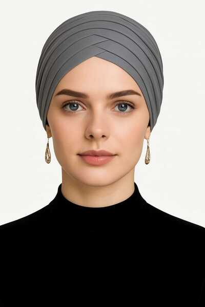 NF ND ENEFENDİ Üç Bantlı Dış Bone | Gri Hijab • Tesettür Giyim İçin Şık • Mod...