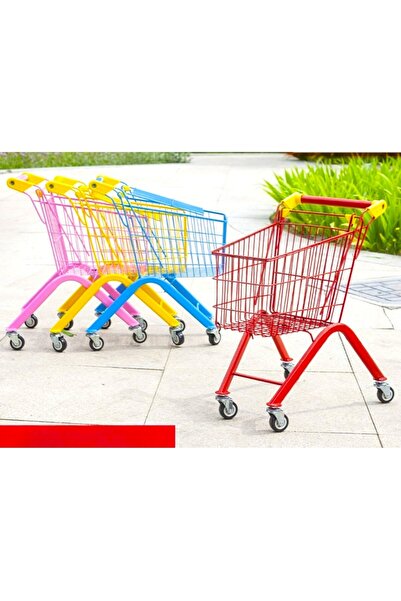 Toybox Small Metal Trolley Shopping Cart Supermarket Trolley Pretend Play For Kids