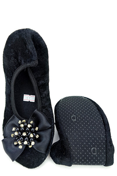 CEYDA SHOES Süslü Kadife Ev,hac, Umre Babeti, Hediye, Günlük Babet,tüylü Babet, Panduf, Patik, Gösteri Pisi Pisi