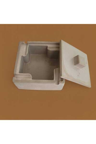 KARRA Concrete Large Size Ashtray Decorative Ashtray with Lid