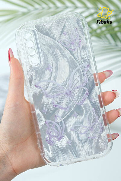 Fibaks Galaxy A30s - A50 Kılıf Sök Tak Kamera Korumalı Parlak Hologramlı Kele...