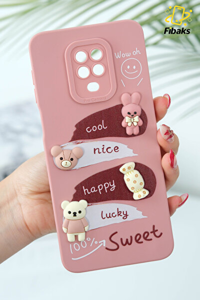 Fibaks Redmi Note 9 Pro Uyumlu Kılıf Tasarımlı Desenli Kamera Korumalı Tavşan...