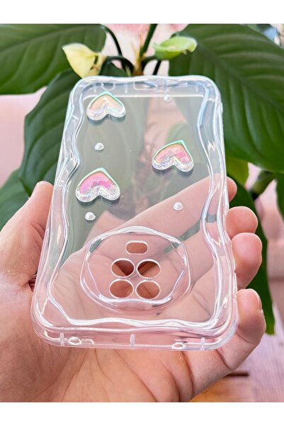 Fibaks Xiaomi Redmi Note 9 Pro - 9S Kılıf 3D Kalpli İnci Tasarımlı Desenli Kamera Korumalı Silikon Kapak