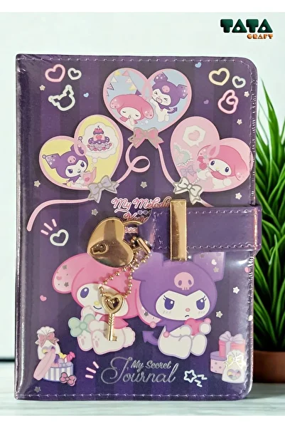 TATA CRAFT Sanrio Locked Notebook Licensed 100 Pages 17Cmx12Cm Memobook Timeless Agenda Gift