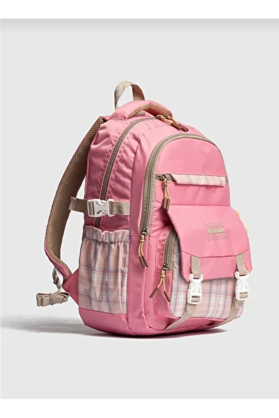 Relaxion Rlx-1396 Set of 3 Children's Primary School Bag Backpack with Pen Holder and Lunch Bag Pink