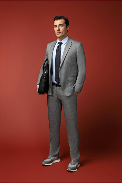 Kiğılı Regular Fit Keten Karışımlı Takım Elbise