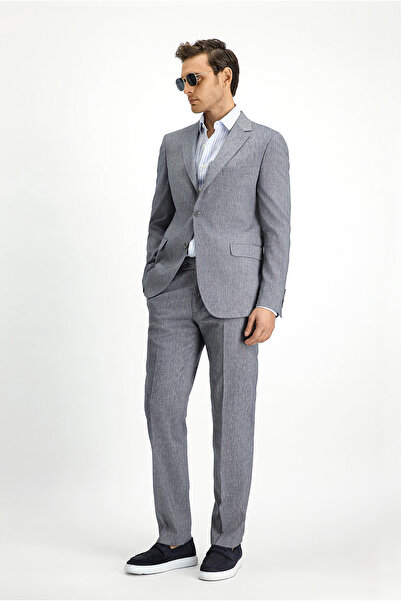 Kiğılı Regular Fit Keten Karışımlı Takım Elbise