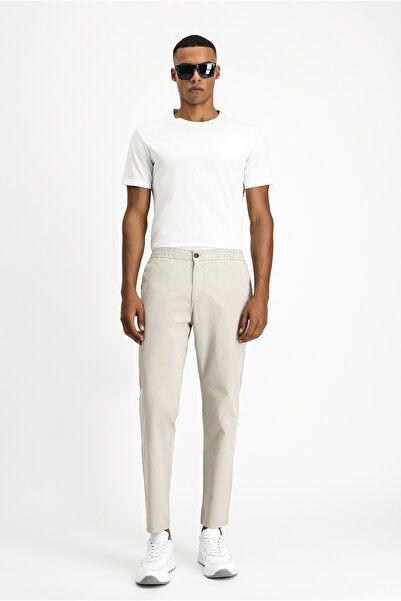 Kiğılı Regular Fit Beli Lastikli Likralı Kanvas / Chino Pantolon