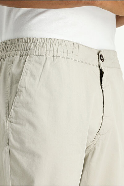 Kiğılı Regular Fit Beli Lastikli Likralı Kanvas / Chino Pantolon