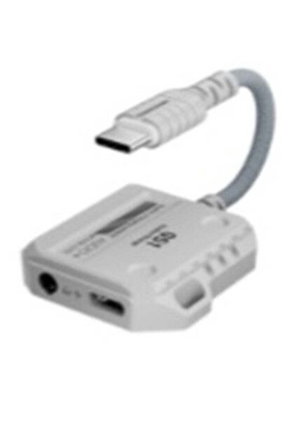 PLEXTONE محول بليكستون GS1 عدد 2 في 1 تايب سي إلى 3.5مم مع شحن سريع 60W، صوت ...