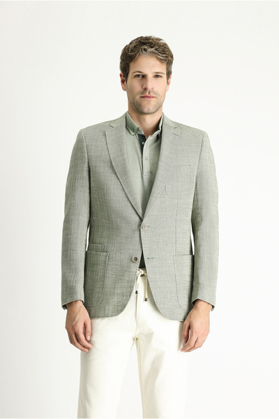 Kiğılı Jachetă sport din bumbac cu model slim fit