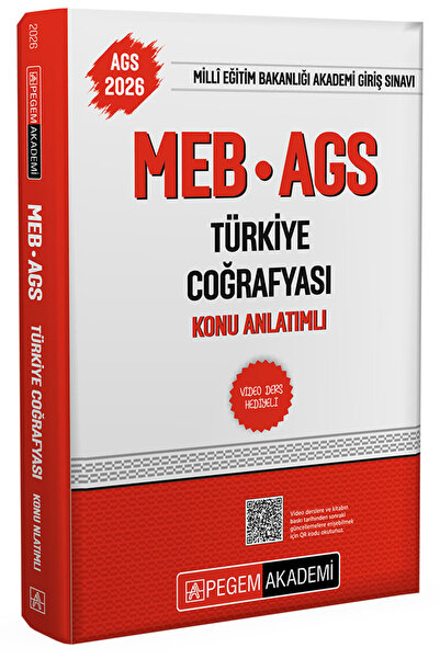 Pegem Akademi Yayıncılık 2026 MEB AGS Konu Anlatımlı Türkiye Coğrafyası