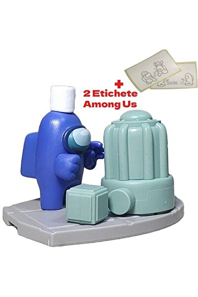 AMONG US Set Figurine Among Us, 4 piese+2 etichete, V2, Toilet Paper 10x7.5cm