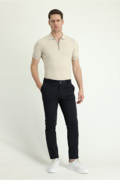 Kiğılı Slim Fit Dar Kesim Likralı Kanvas / Chino Pantolon