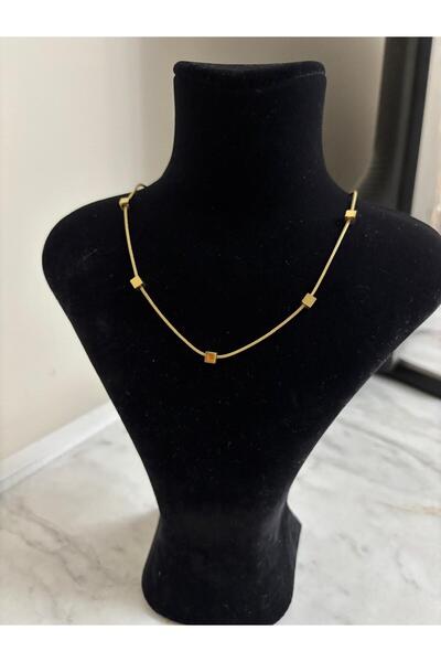 HARİNA Multi Cube Chain Steel Necklace