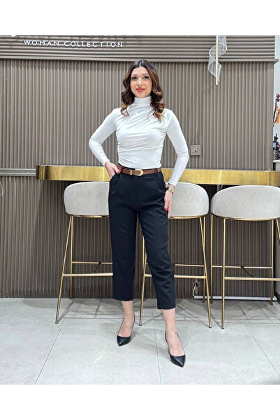 HEDEF DAİSY Pantaloni de damă cu model clasic lung, cu detaliu de centură de ...