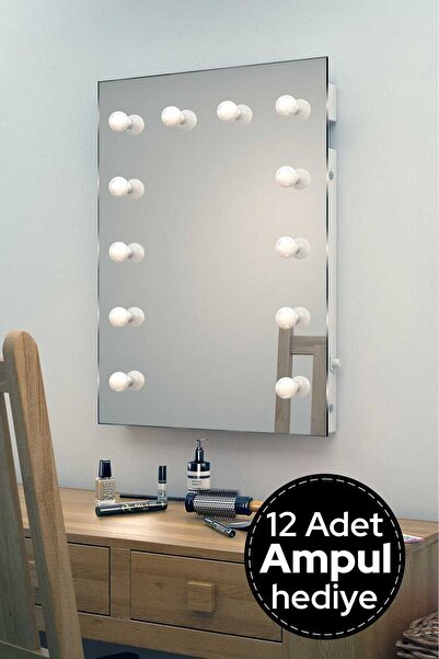 DENİZ KOÇ GRUP 70cm X 80cm Kulis Işıklı Makyaj Aynası