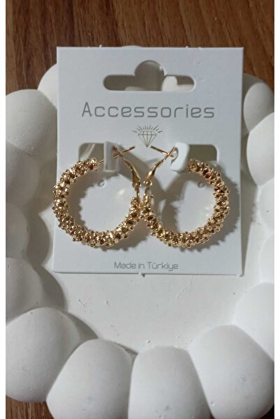 HKN AVM ACCESSORİES Lenaca Çelik Halka Küpe Aksesuar