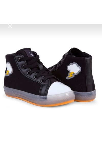 BUCKHEAD Unisex Kids Lighted Ankle Orthopedic Sole Sneaker - Lace-up Zippered