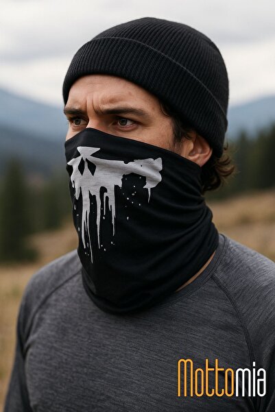 mottomia Trend Ghost Maskesi Buff - Call Of Duty Hayalet Maske Termal Kask Içi Balaklava Baf Model 2