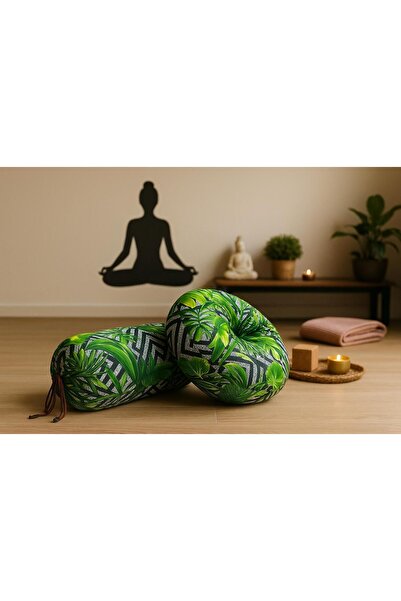 NareSpor Pernă de meditație, pernă de yoga, set de două, țesătură din bumbac