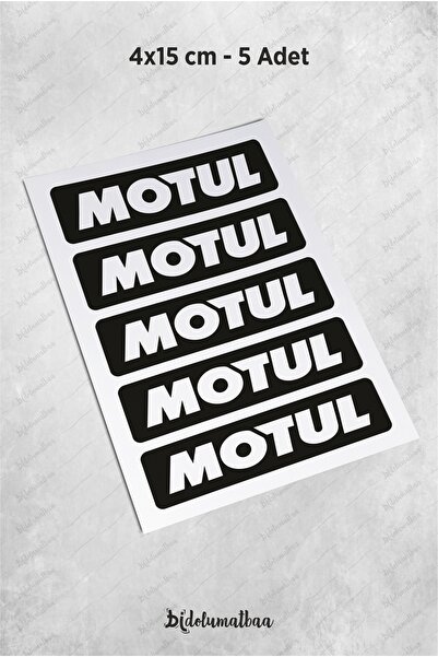 Motul 5 Adet Sticker Seti Siyah (4x15 cm)